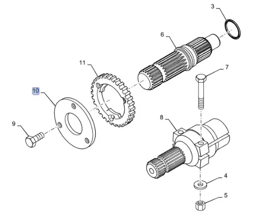 87656168 - Крышка венца зубч. вала выходн. 45мм муфты ВОМ TGT8./Mg.